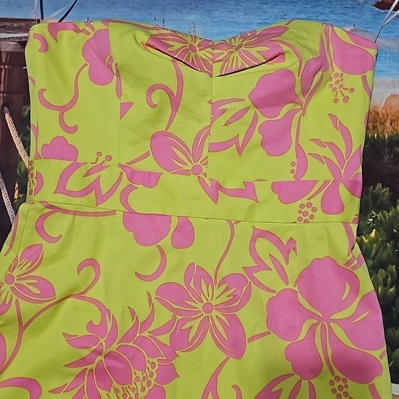 Trina Turk Floral Strapless Dress Size 8‎ - Picture 3 of 8
